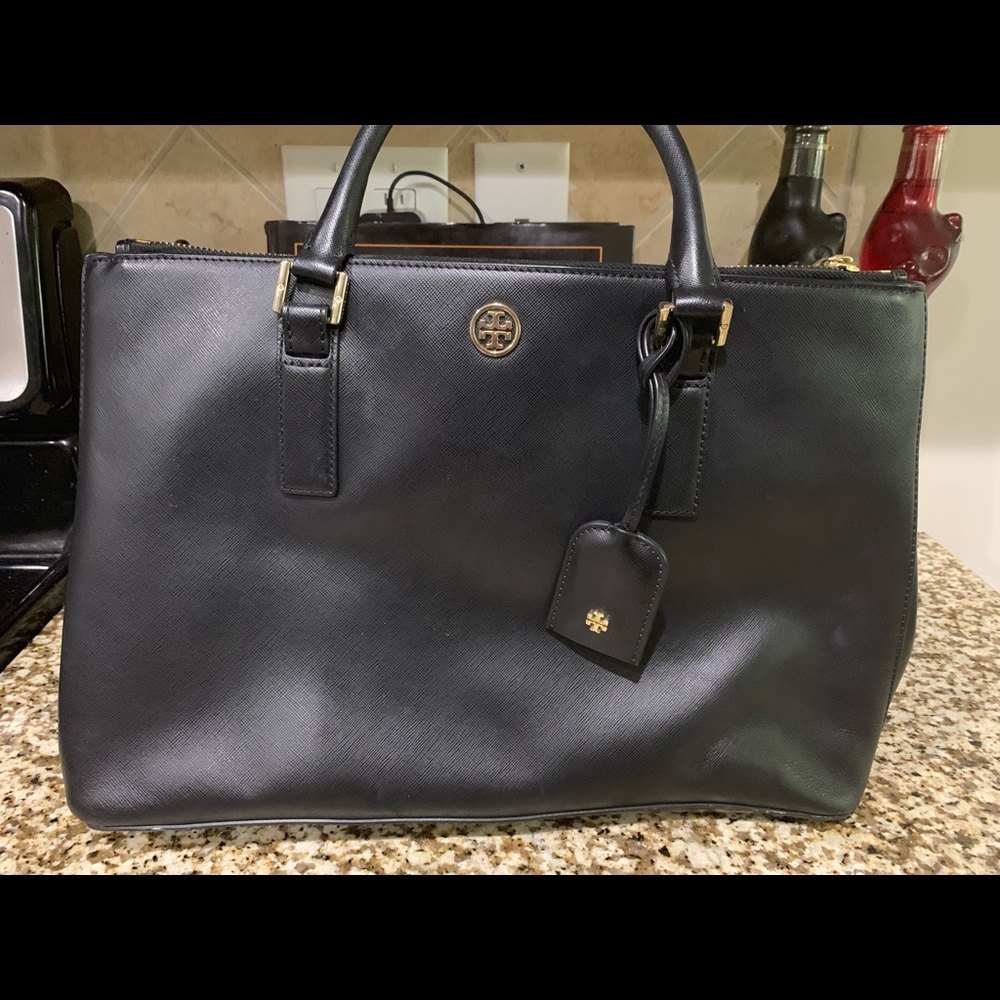 Used Black Tory Burch Robinson tote